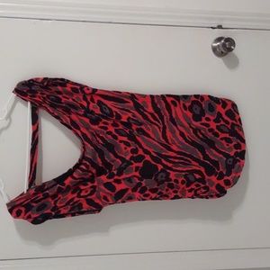 Animal print, low cut shirt